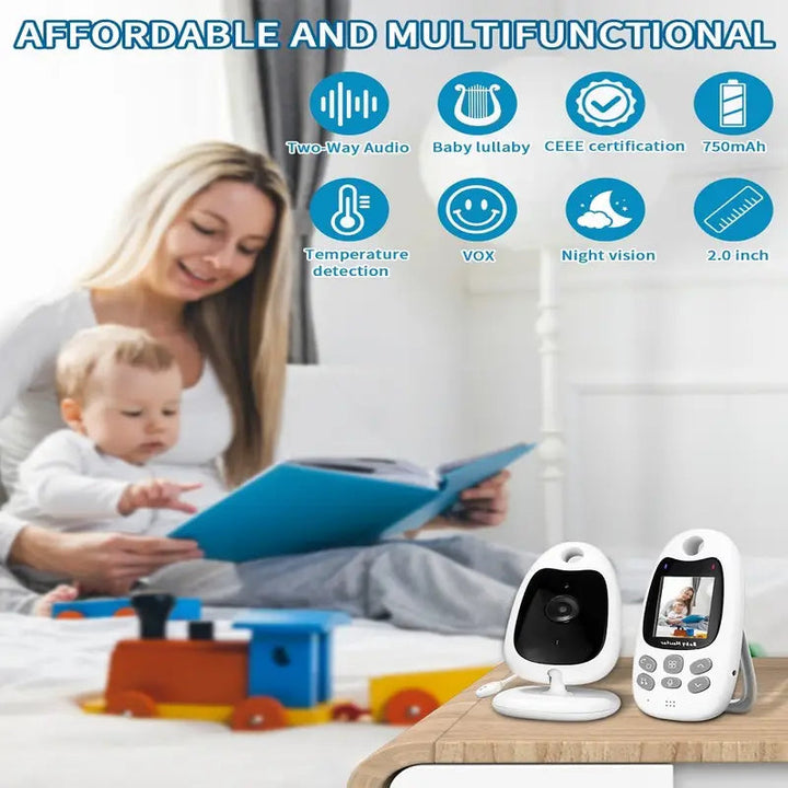Wireless Baby Monitor with Video, Audio, Night Vision, Two-Way Talk