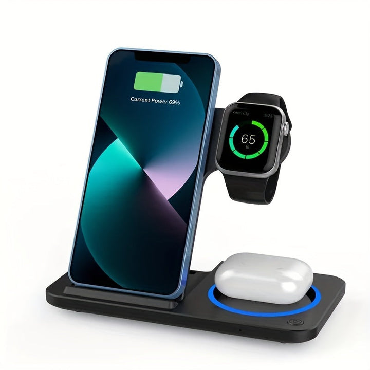 Wireless Charging Station for iPhone, AirPods, and Apple Watch