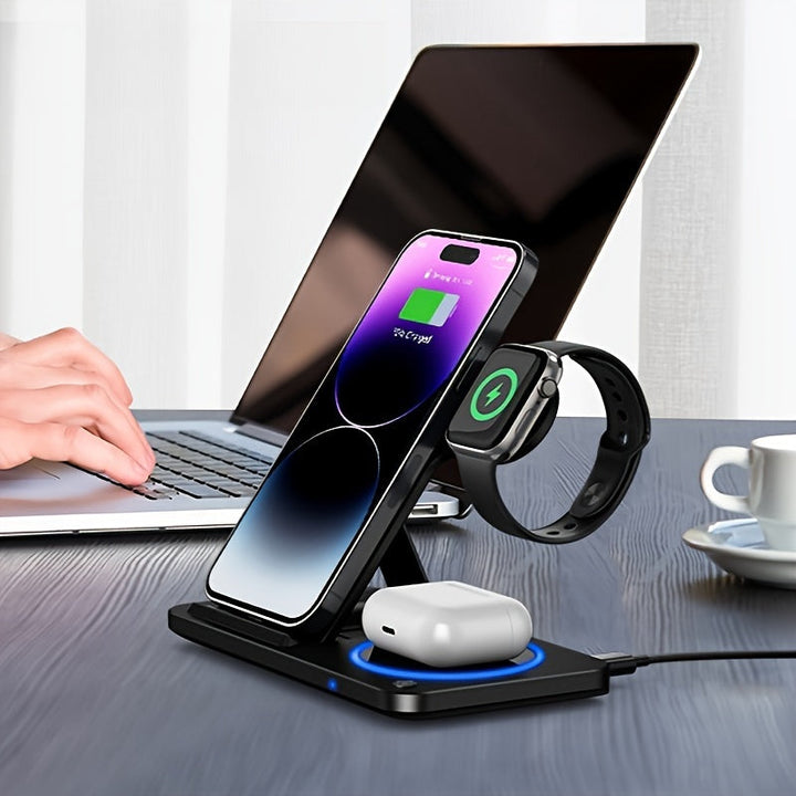 Wireless Charging Station for iPhone, AirPods, and Apple Watch