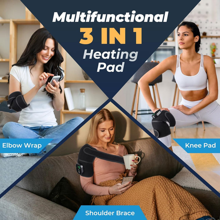 Wireless Knee Heat Therapy Wrap - Rechargeable and Portable Pain Relief