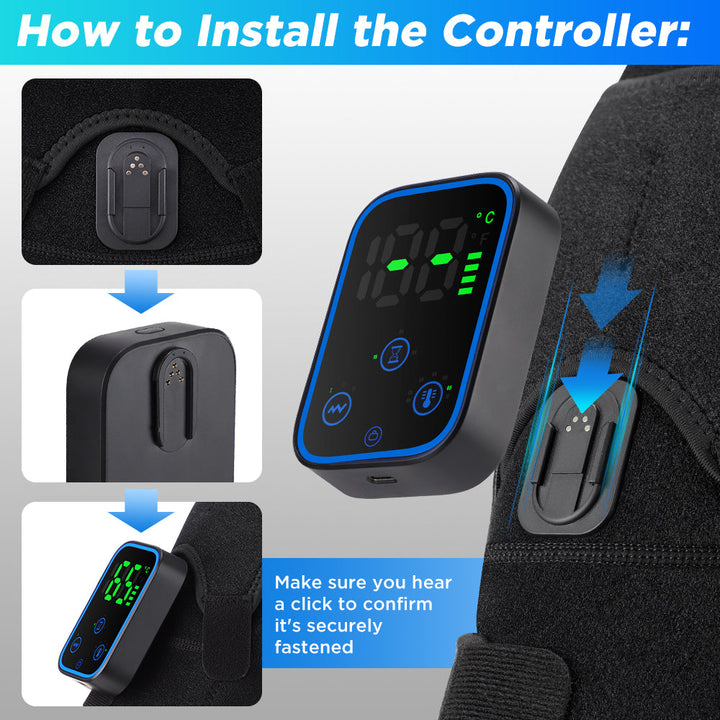 Wireless Shoulder Massager with App Control and Detachable Design