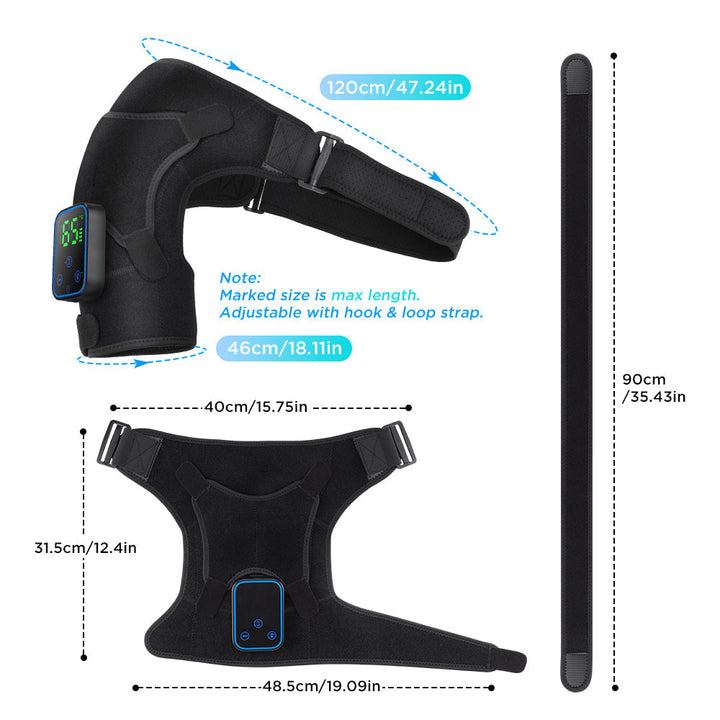 Wireless Shoulder Massager with App Control and Detachable Design
