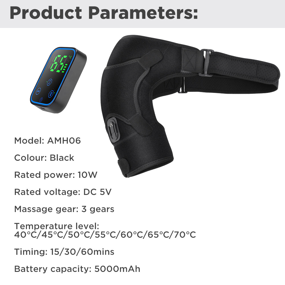 Wireless Shoulder Massager with App Control and Detachable Design