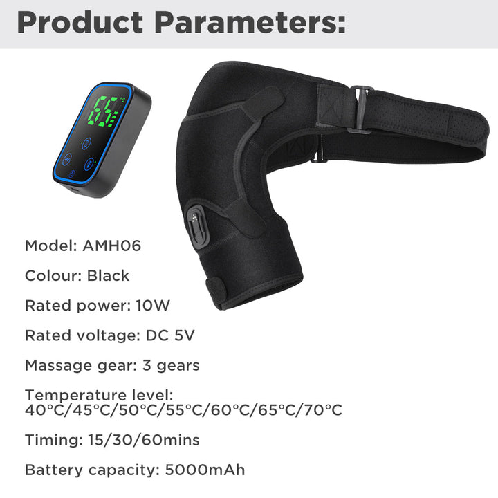 Wireless Shoulder Massager with App Control and Detachable Design