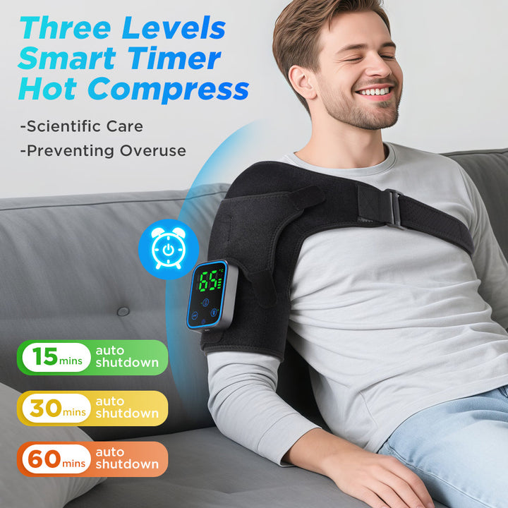 Wireless Shoulder Massager with App Control and Detachable Design