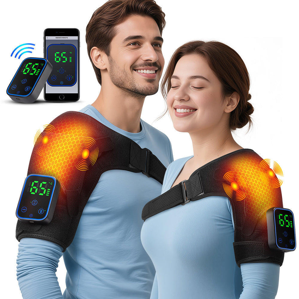 Wireless Shoulder Massager with App Control and Detachable Design