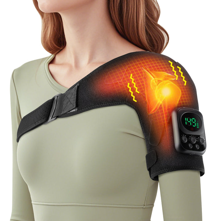 Wireless Shoulder Massager with Detachable Control Unit