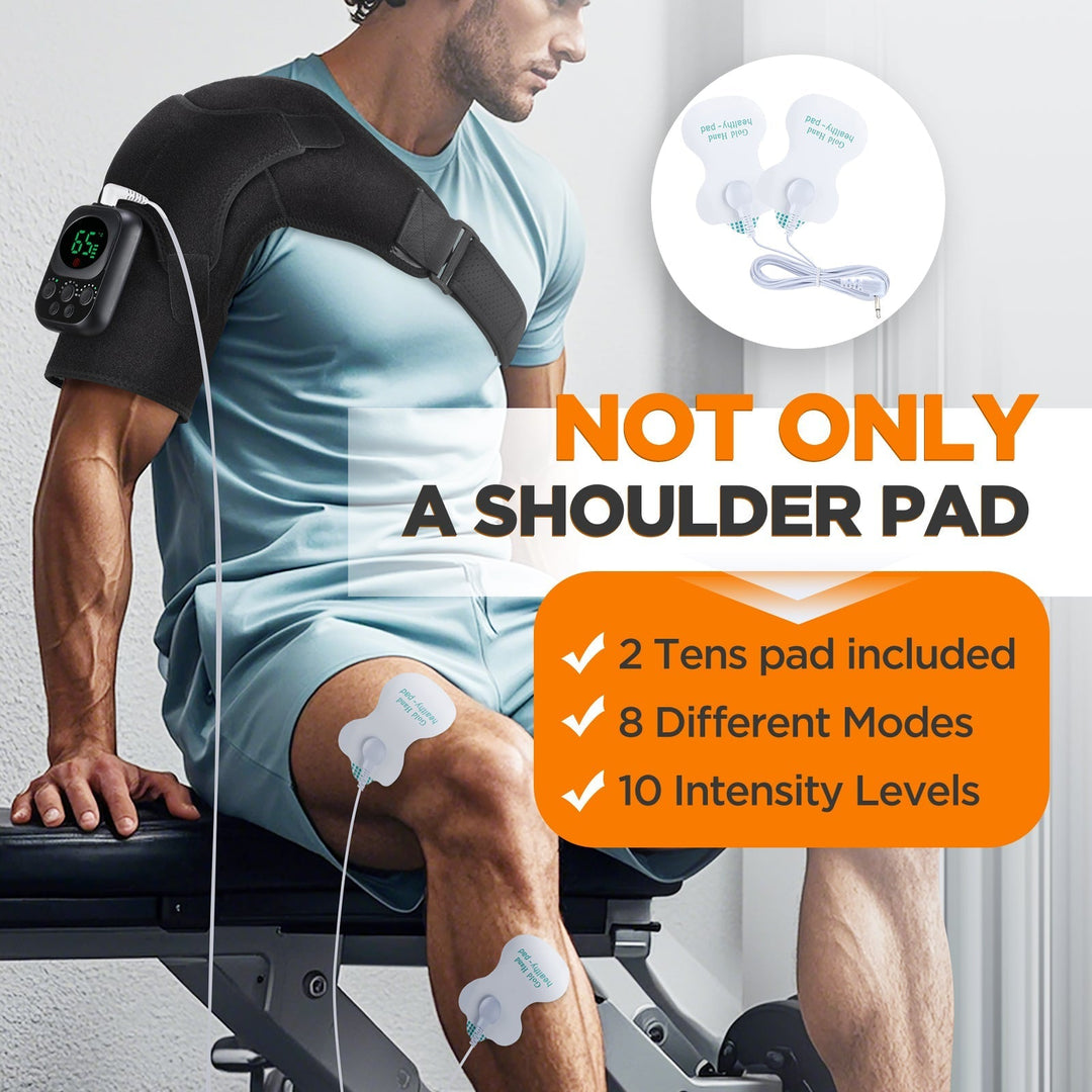 Wireless Shoulder Massager with Detachable Control Unit