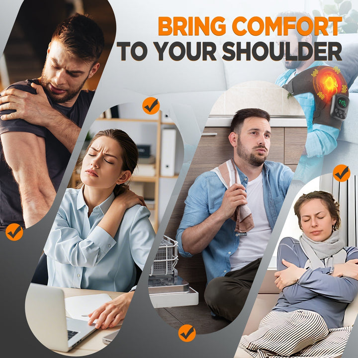 Wireless Shoulder Massager with Detachable Control Unit