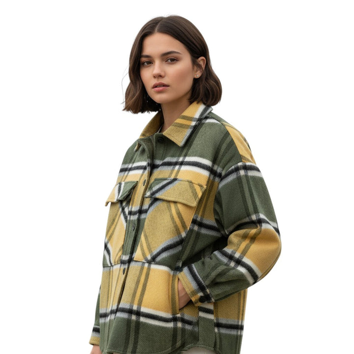 Women’s Checked Single-Breasted Coat