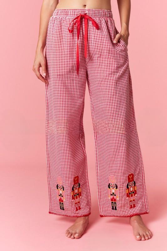 Women's Christmas Pajama Set Long Sleeve Top and Wide Leg Pants