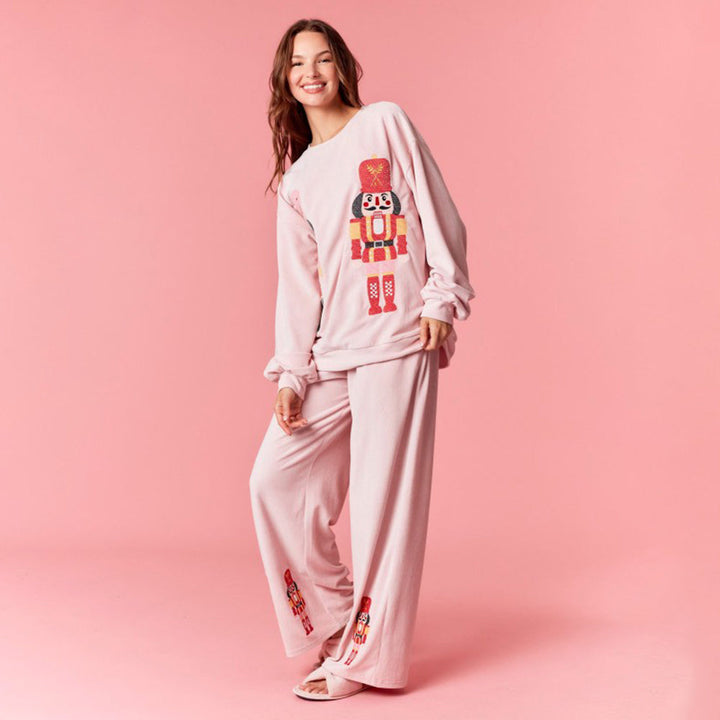 Women's Christmas Pajama Set with Sweatshirt and Trousers