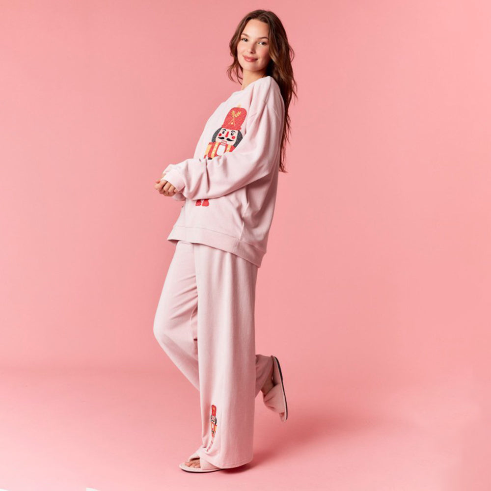 Women's Christmas Pajama Set with Sweatshirt and Trousers