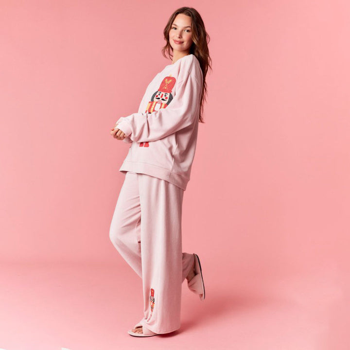 Women's Christmas Pajama Set with Sweatshirt and Trousers