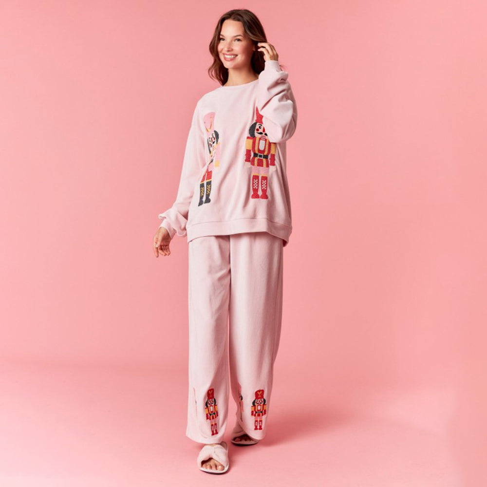 Women's Christmas Pajama Set with Sweatshirt and Trousers