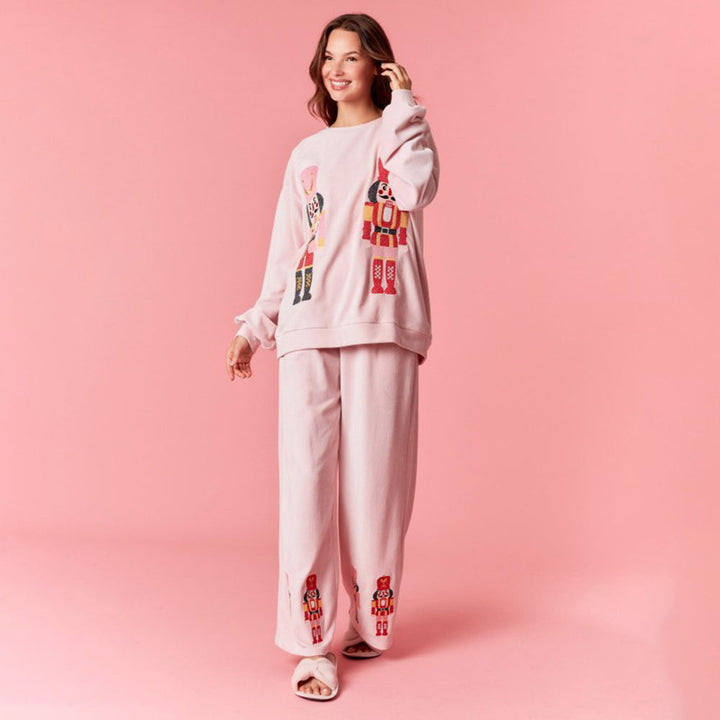 Women's Christmas Pajama Set with Sweatshirt and Trousers