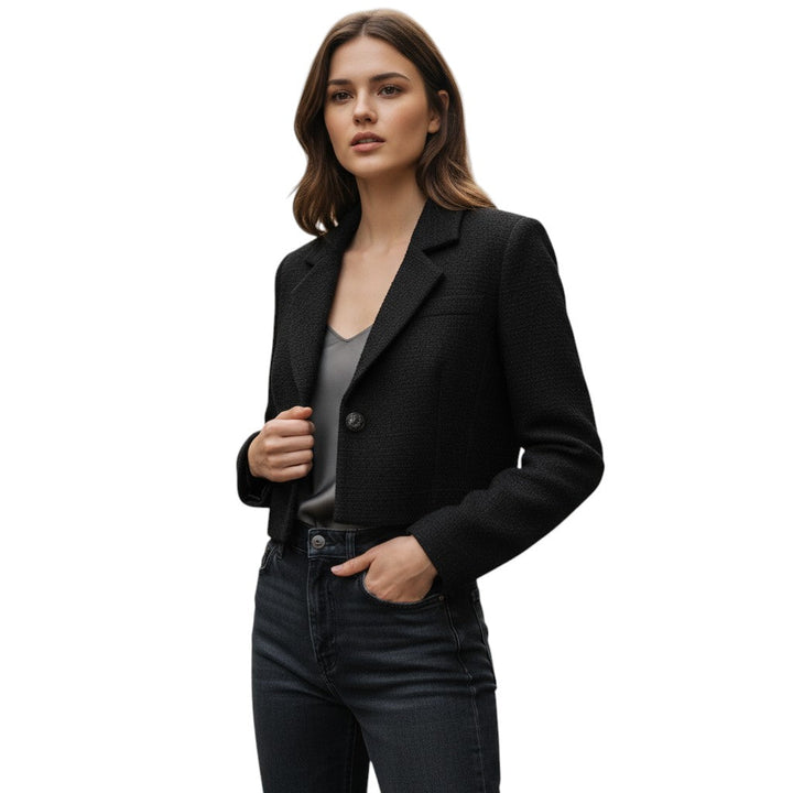 Women’s Solid Color Crop Blazer