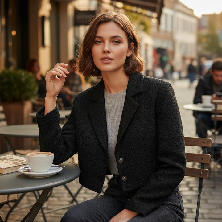 Women’s Solid Color Crop Blazer