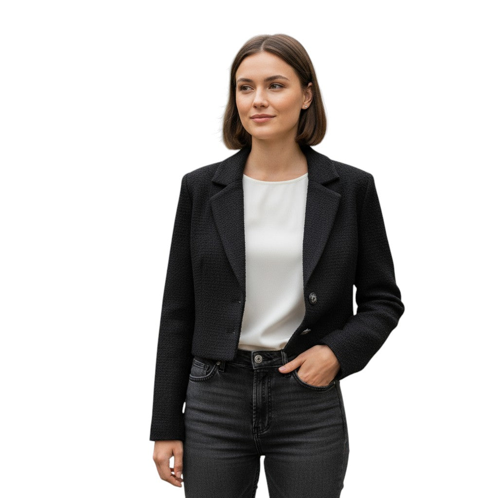 Women’s Solid Color Crop Blazer