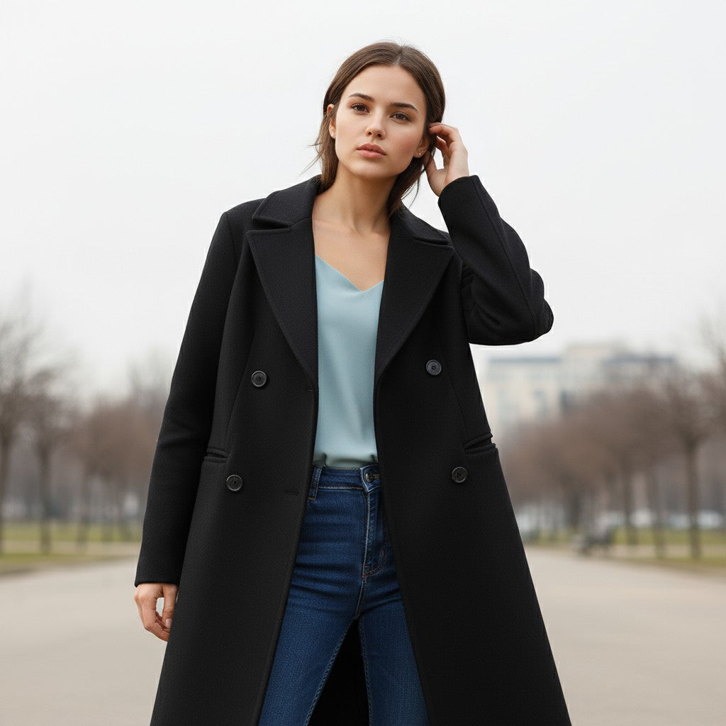 Women’s Solid Color Thick Coat