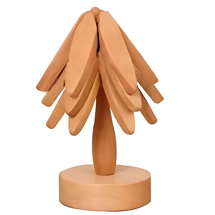 Wood Coasters Set Rustic Handmade Circular Drink Coasters