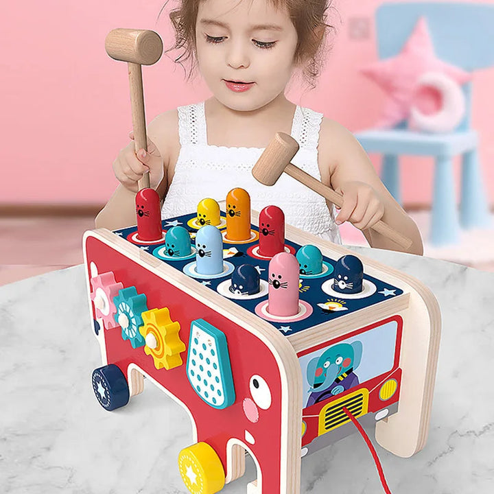 Wooden Elephant Motor Skills Toy for Toddlers