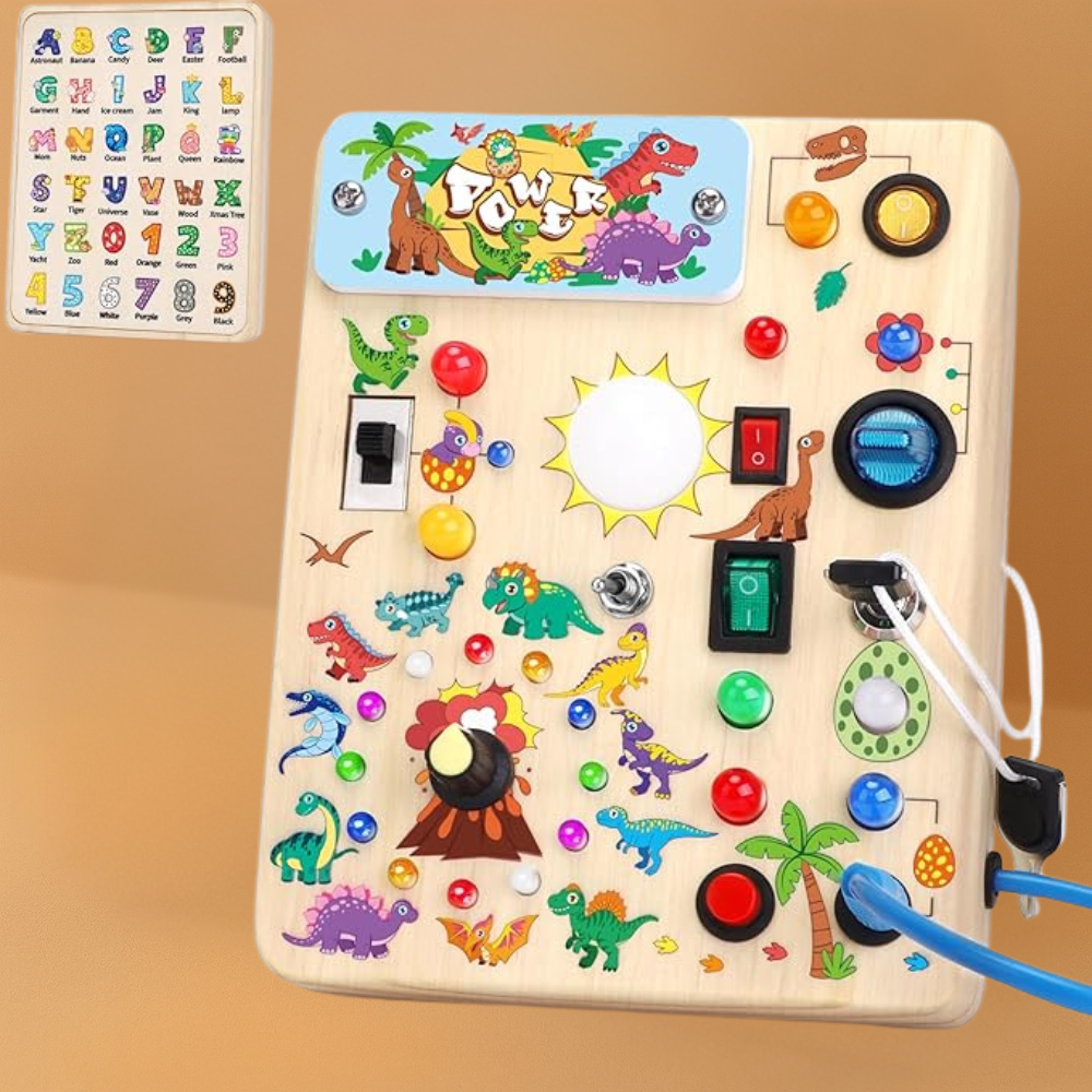 Wooden Montessori Busy Board Sensory Toy for Toddlers