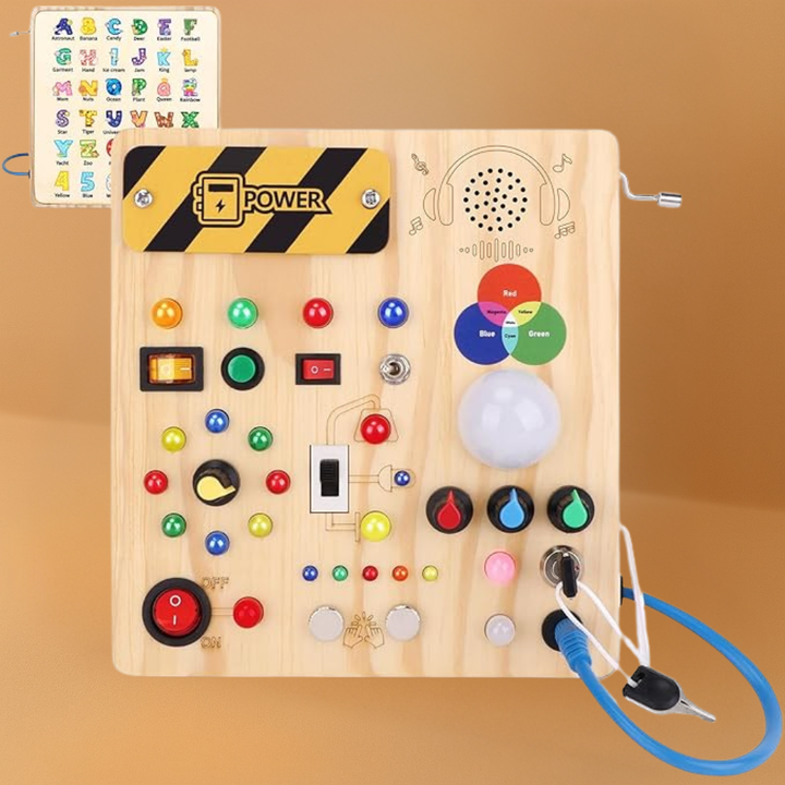 Wooden Montessori Busy Board Sensory Toy for Toddlers