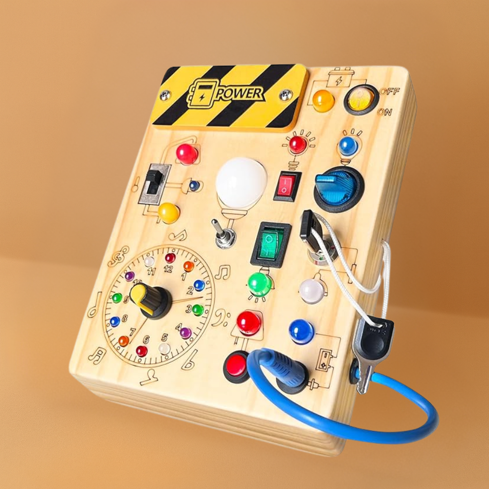 Wooden Montessori Busy Board Sensory Toy for Toddlers