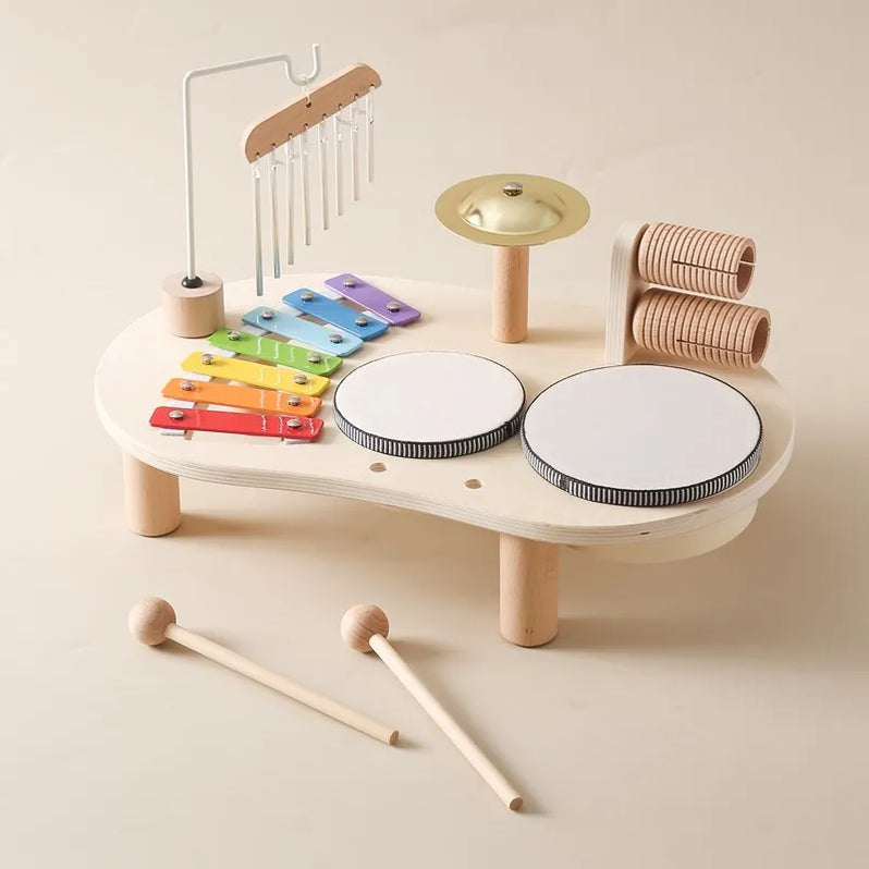 Wooden Music Station Toy for Kids - Musical Playset for Toddlers