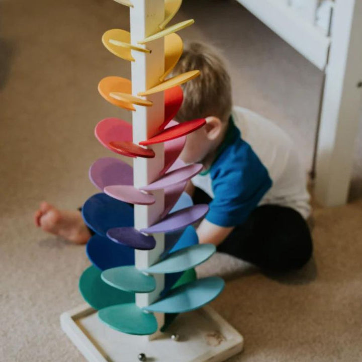 Wooden Rainbow Sound Tower Educational Toy for Kids