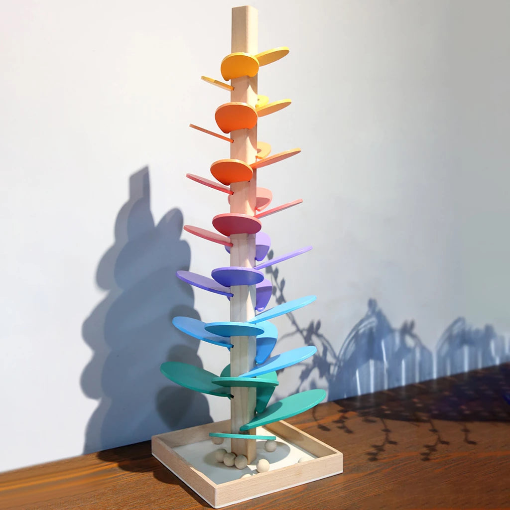 Wooden Rainbow Sound Tower Educational Toy for Kids
