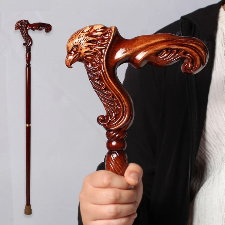 Wooden Walking Cane for Seniors and Adults Support