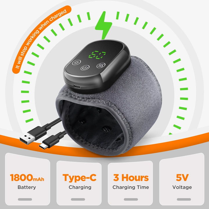 Wrist Massage Brace with Hot Compress Therapy Function