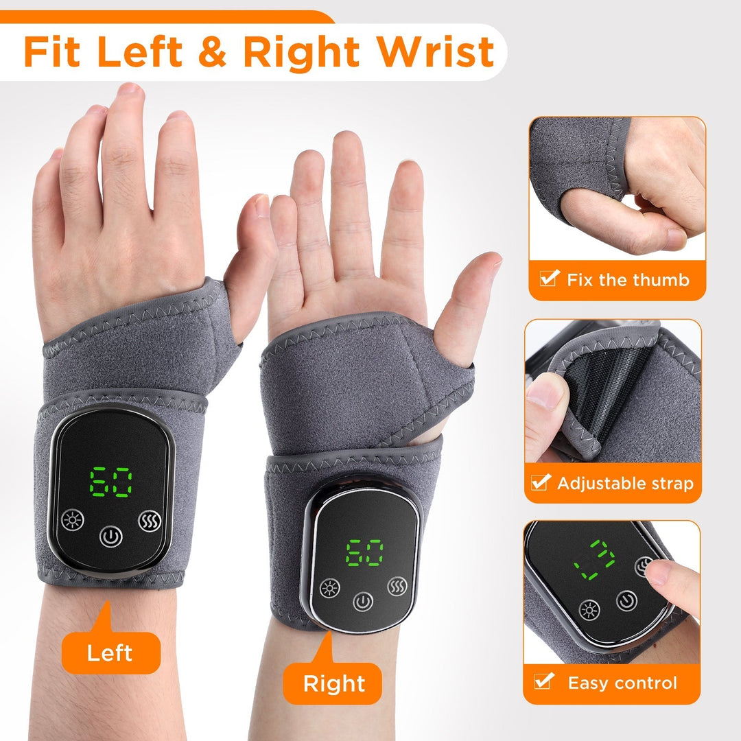 Wrist Massage Brace with Hot Compress Therapy Function