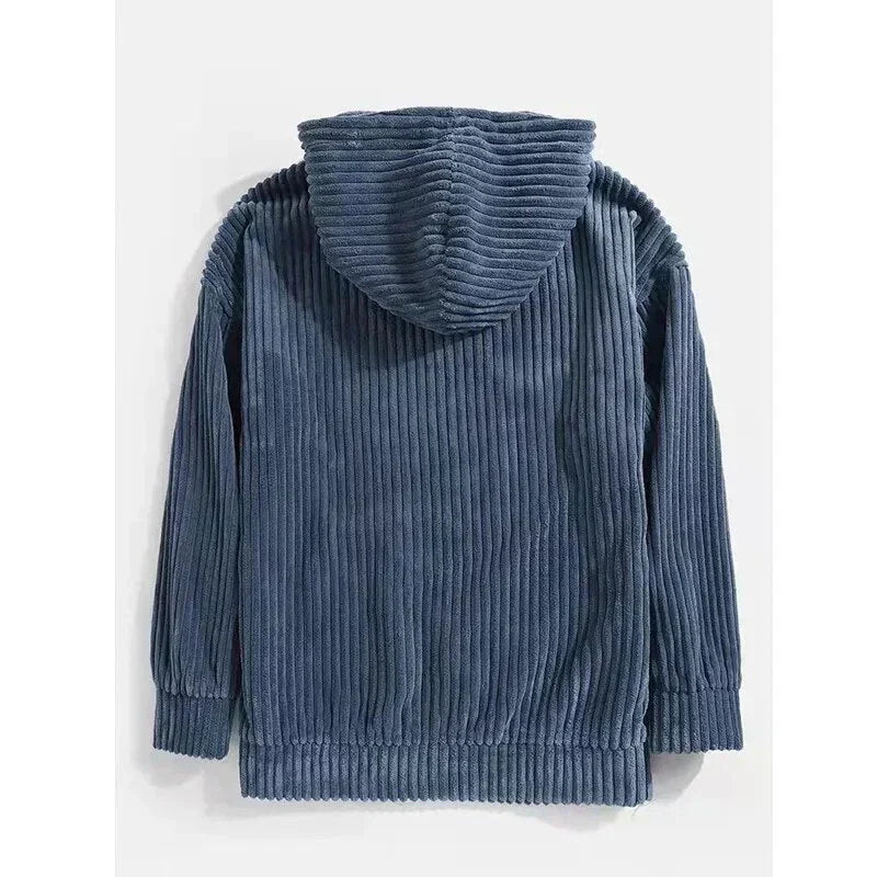 Men's Corduroy Hoodie Sweatshirt