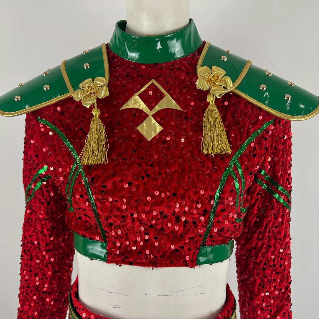 Xmas Pop Idol Costume for Holiday Party Dress Up