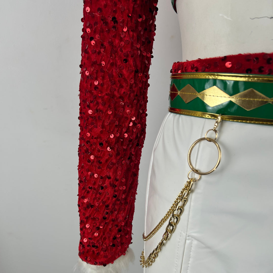 Xmas Pop Idol Costume for Holiday Party Dress Up