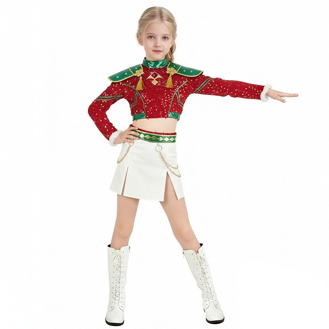 Xmas Pop Idol Costume for Holiday Party Dress Up