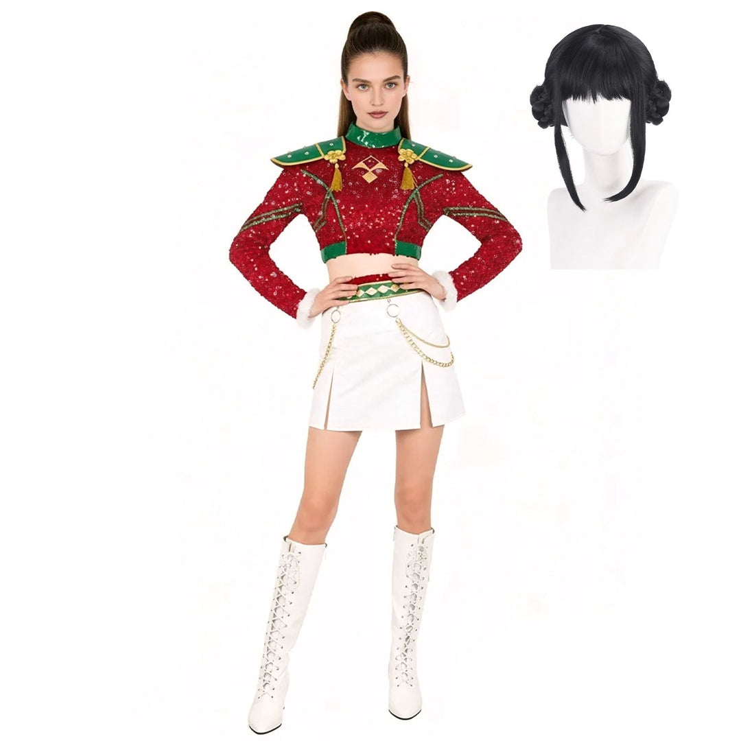 Xmas Pop Idol Costume for Holiday Party Dress Up