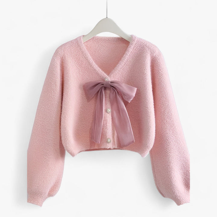 Women’s Pink Cardigan – Refined Accents for Cozy Wear