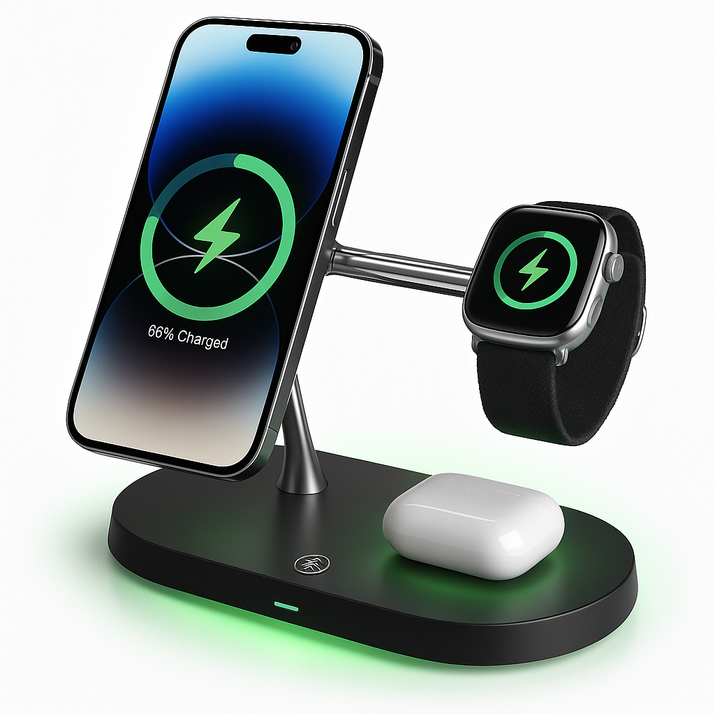 Wireless Charging Station for Multiple Devices Fast Charge Pad